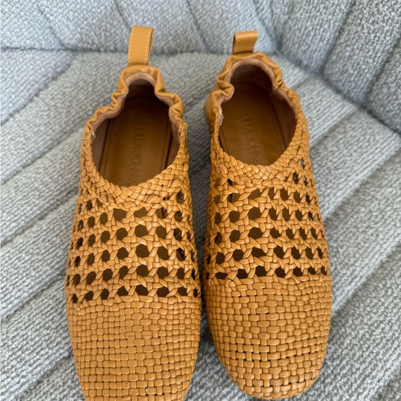 Tan Ulla Johnson Lilia Woven Leather Flats - 36 - Picture 6 of 8